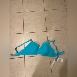 Bleu Rod Beattie Bikini Swim Top 36DD Underwire Padded Blue “Lagunita” NWT